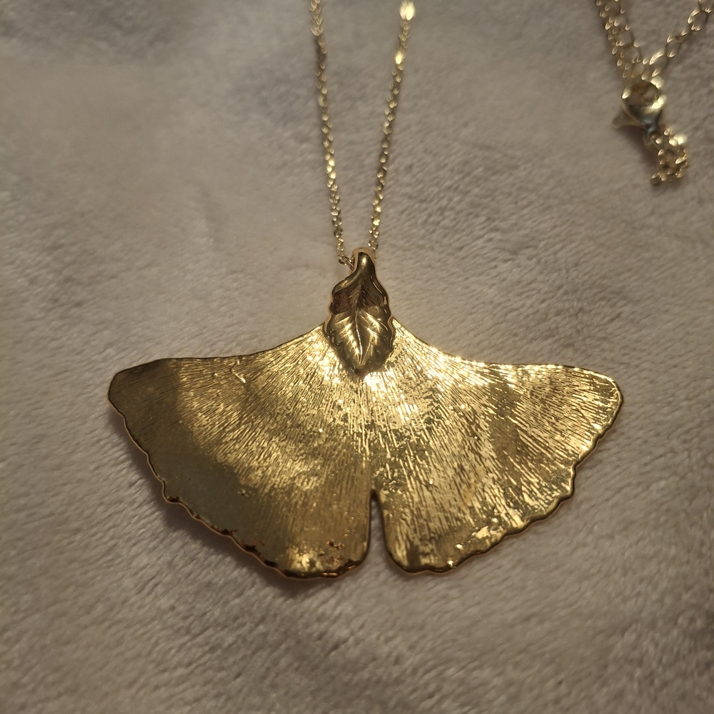 Mermaid Tails Gold Leaf Pendant Necklace